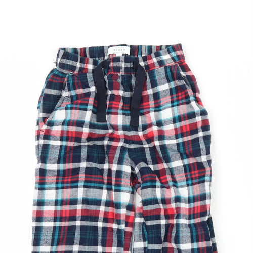 Debenhams Boys Blue Plaid Jersey  Pyjama Pants Size 3-4 Years