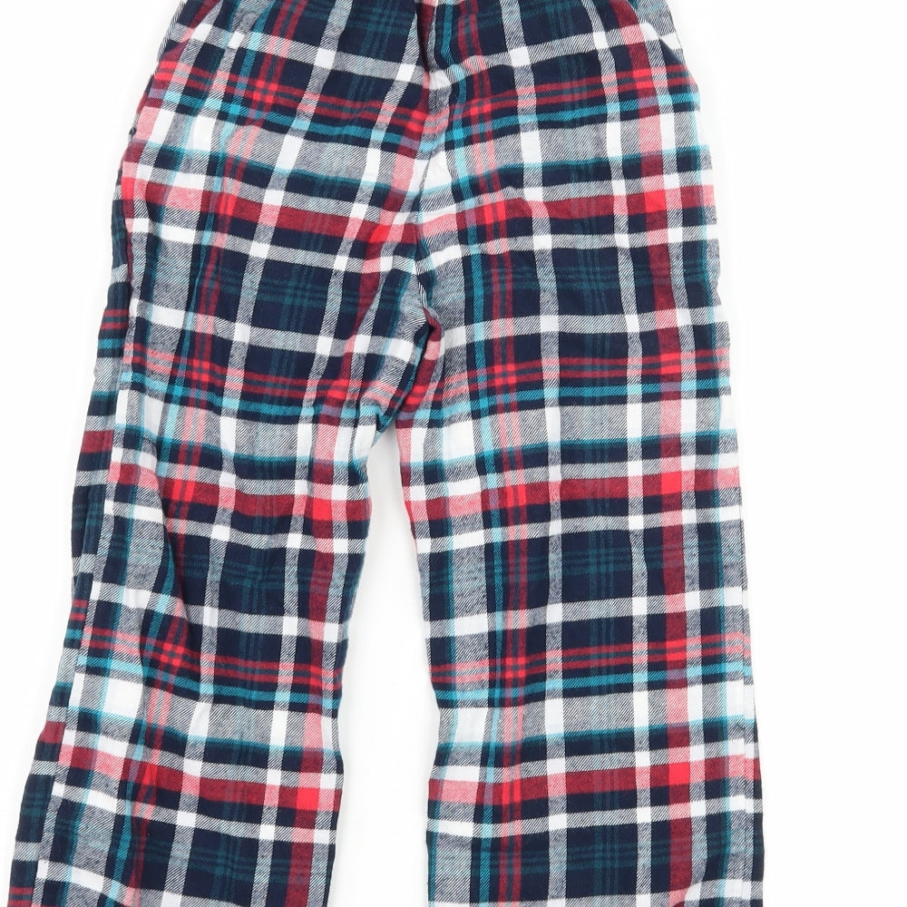 Debenhams Boys Blue Plaid Jersey  Pyjama Pants Size 3-4 Years