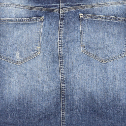 New Look Womens Blue  Denim A-Line Skirt Size 18