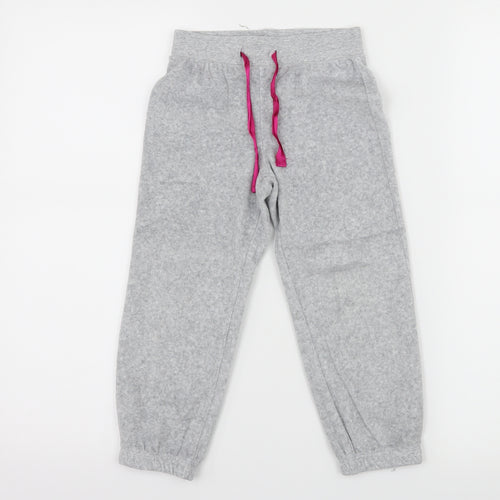 Lupliu Girls Grey  Jersey Jogger Trousers Size 2 Years