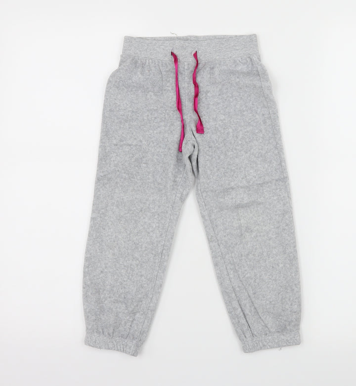 Lupliu Girls Grey  Jersey Jogger Trousers Size 2 Years