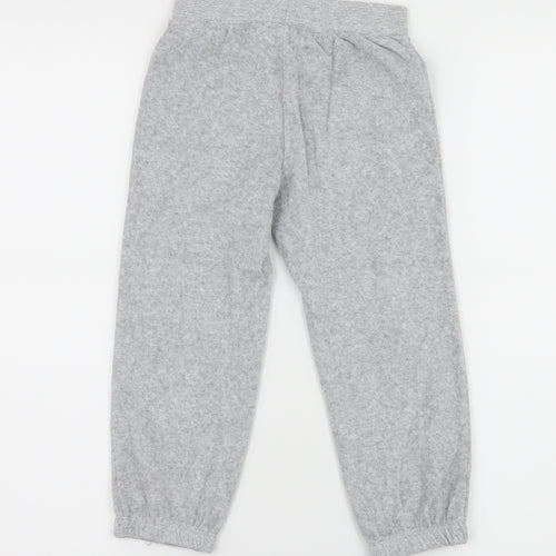 Lupliu Girls Grey  Jersey Jogger Trousers Size 2 Years