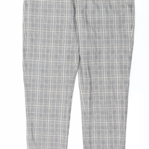 H&M Mens Grey Check  Rain Trousers Trousers Size 30 in L27 in