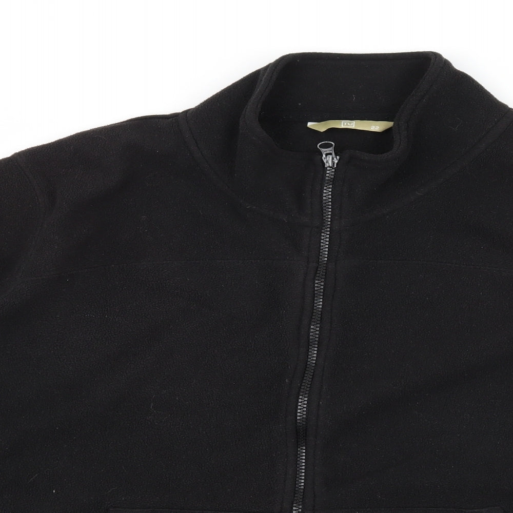 TU Womens Black  Fleece Jacket  Size 22