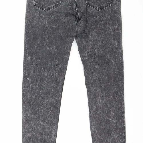 Denim & Co. Womens Grey  Denim Skinny Jeans Size 28 in L27 in - Acid wash