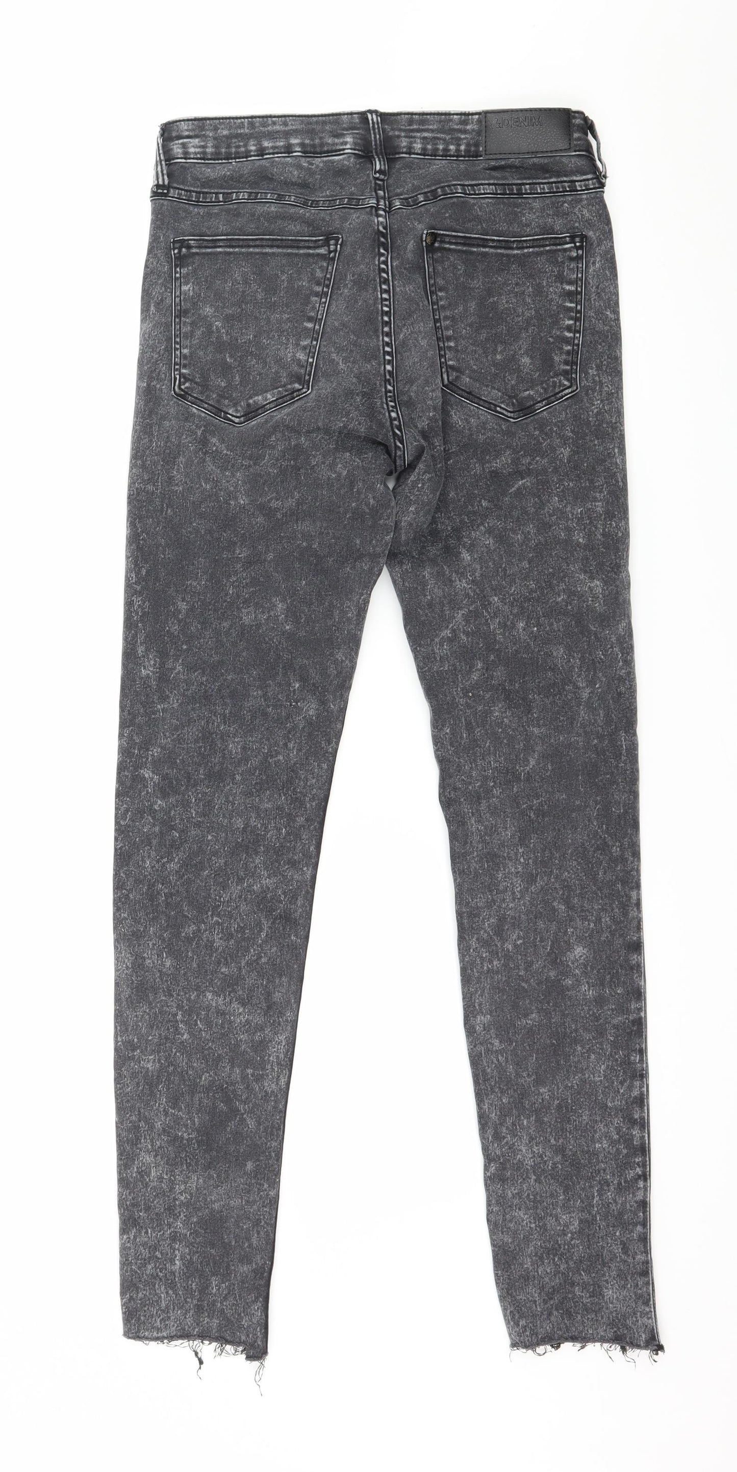 Denim & Co. Womens Grey  Denim Skinny Jeans Size 28 in L27 in - Acid wash