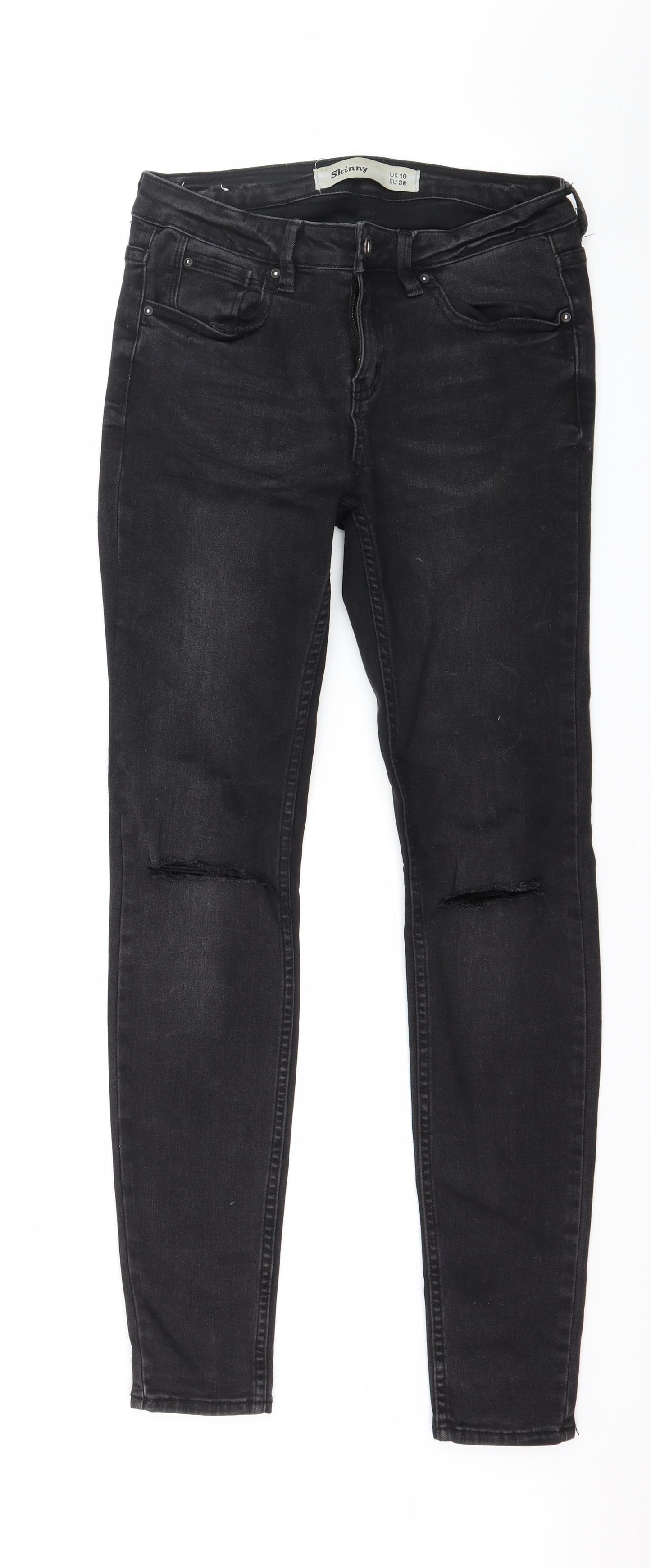 New Look Womens Black  Denim Skinny Jeans Size 10 L31 in