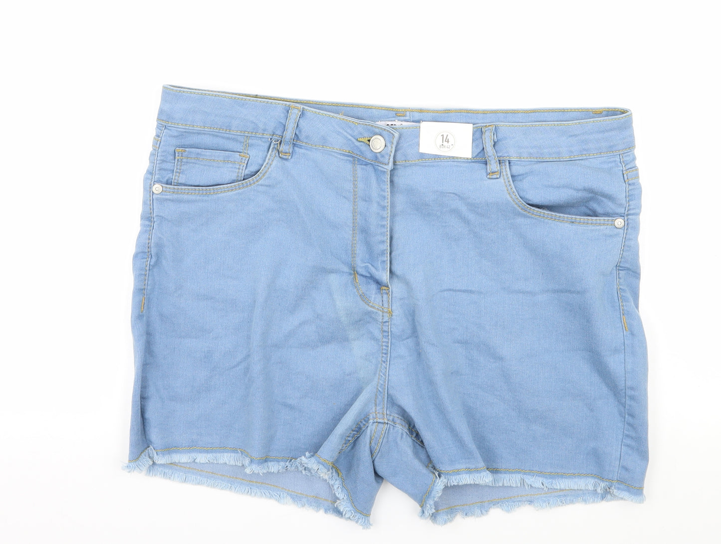 PEP & CO Womens Blue  Denim Hot Pants Shorts Size 14