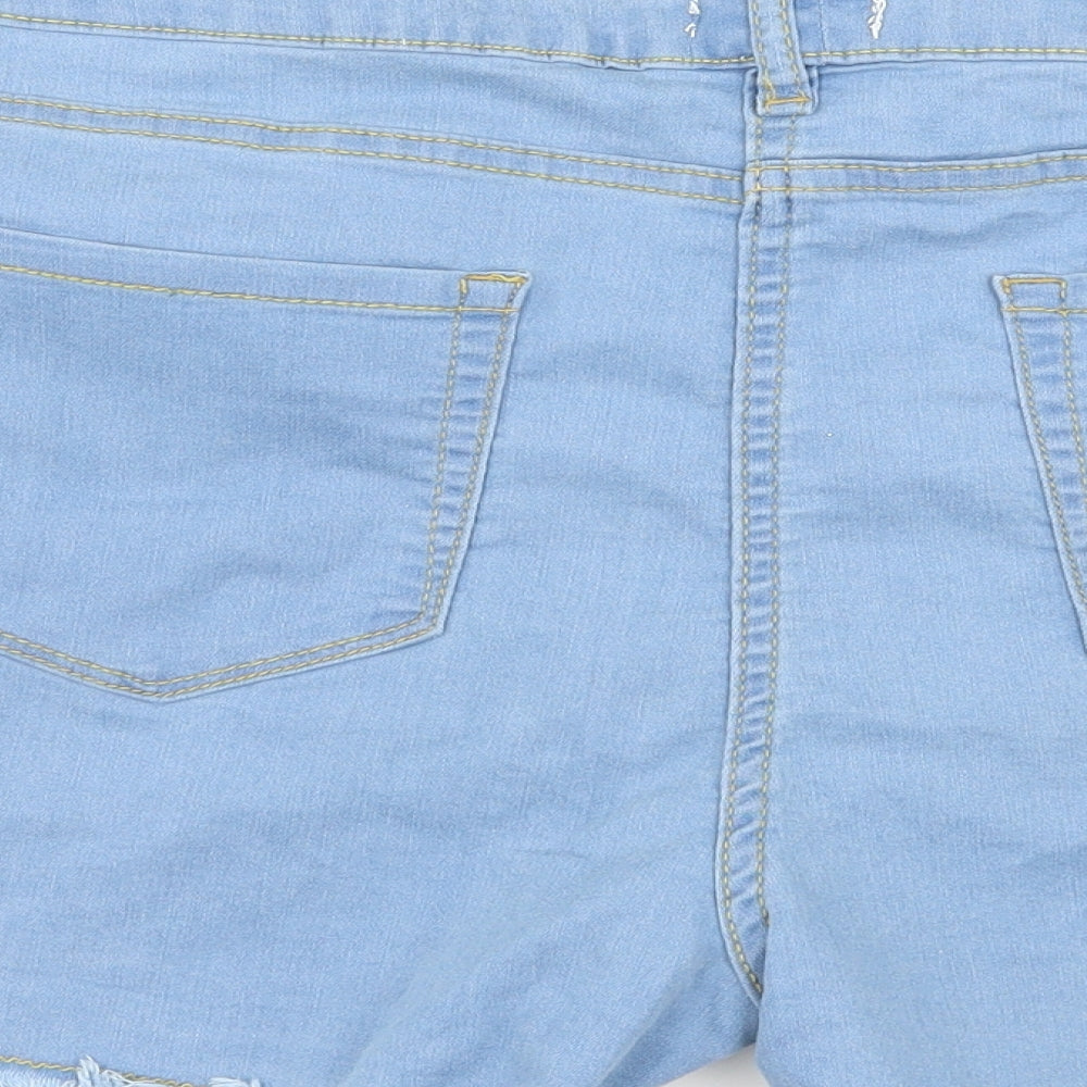 PEP & CO Womens Blue  Denim Hot Pants Shorts Size 14