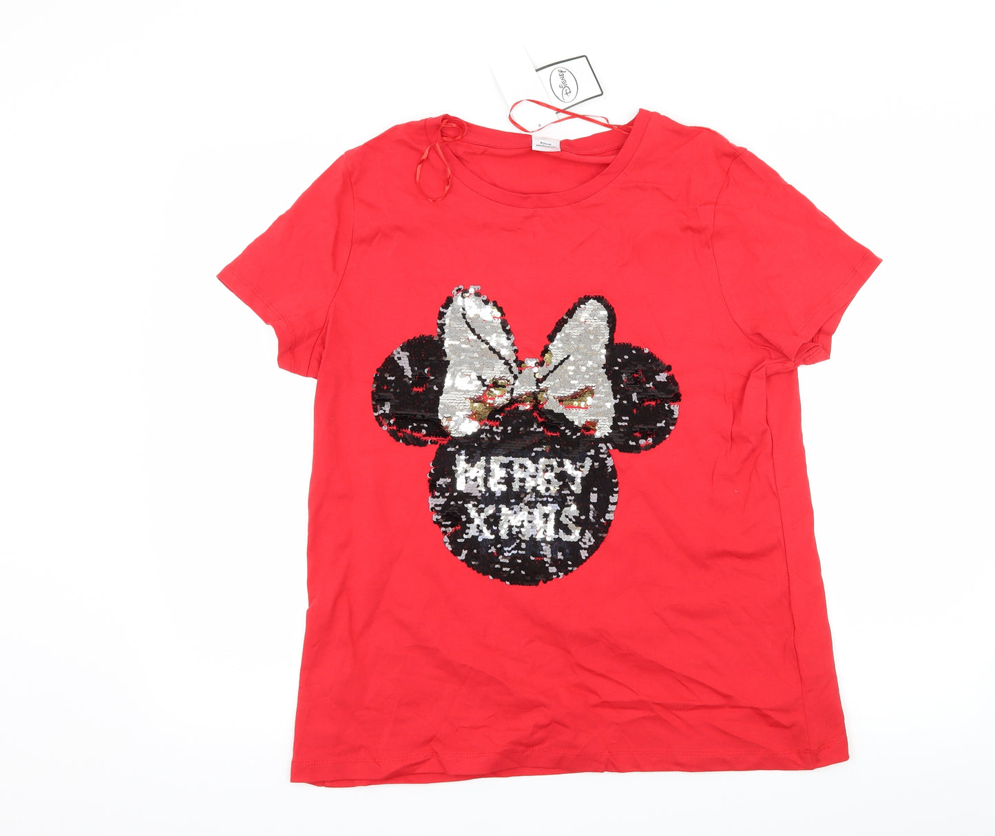 F&F Womens Red  Jersey Basic T-Shirt Size 14  - Mickey Mouse