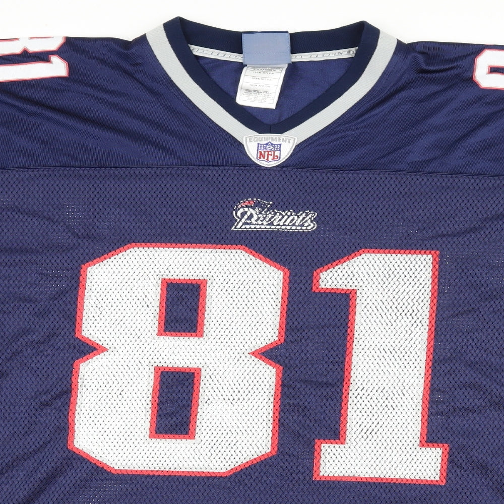 NFL Mens Blue  Jersey Basic T-Shirt Size 2XL  - 81 Moss