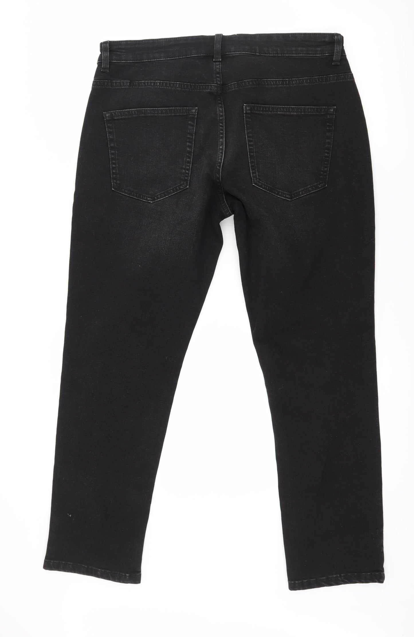 NEXT Mens Black  Denim Straight Jeans Size 32 in L27 in