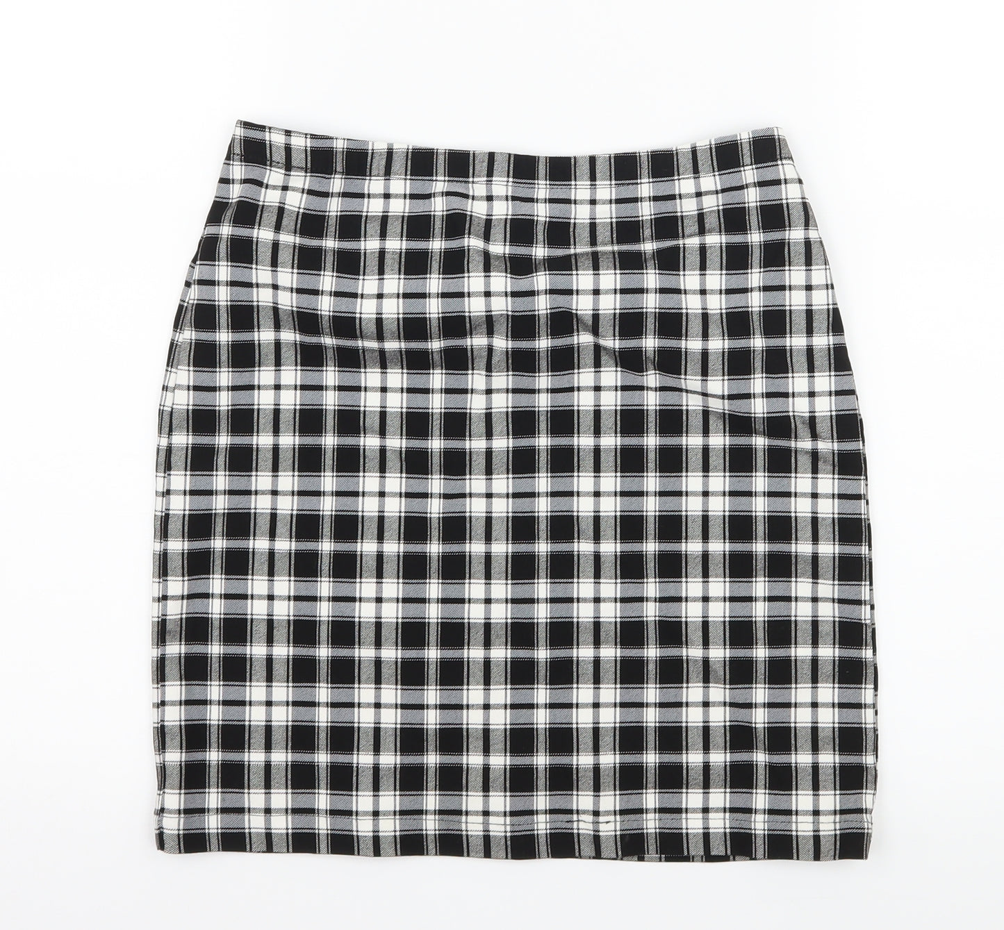 New Look Girls Black Check Jersey Mini Skirt Size 13 Years