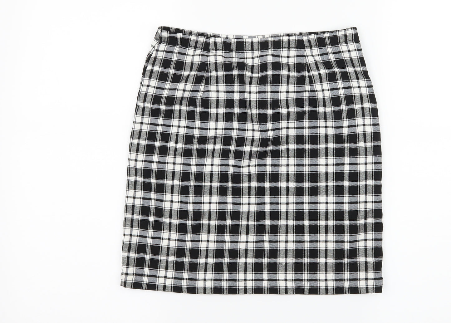 New Look Girls Black Check Jersey Mini Skirt Size 13 Years