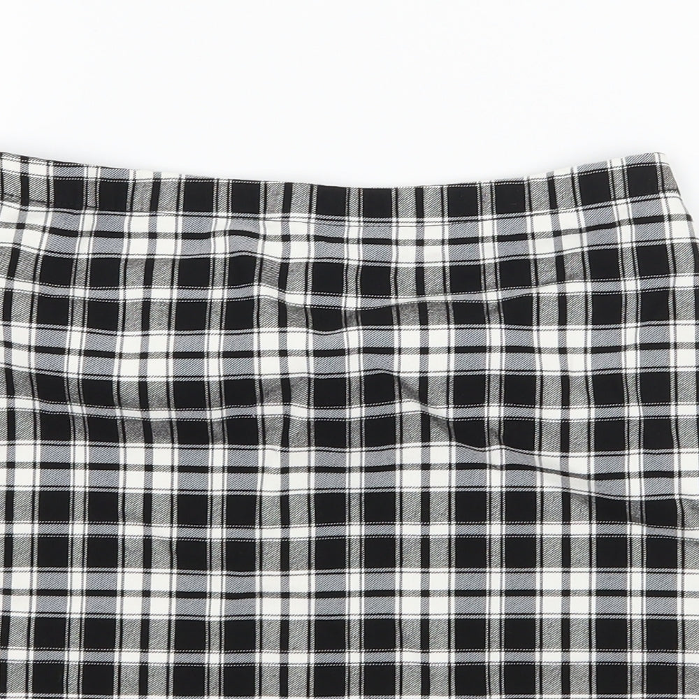 New Look Girls Black Check Jersey Mini Skirt Size 13 Years