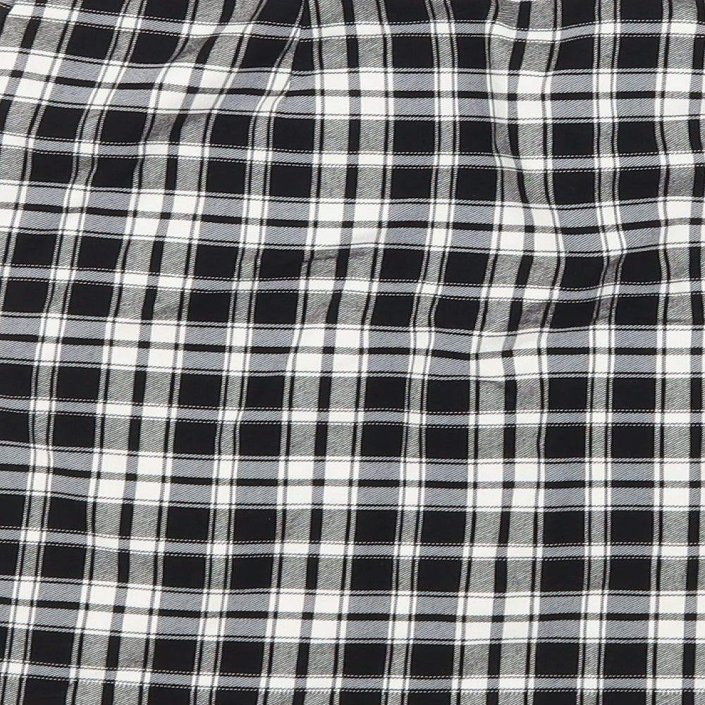 New Look Girls Black Check Jersey Mini Skirt Size 13 Years
