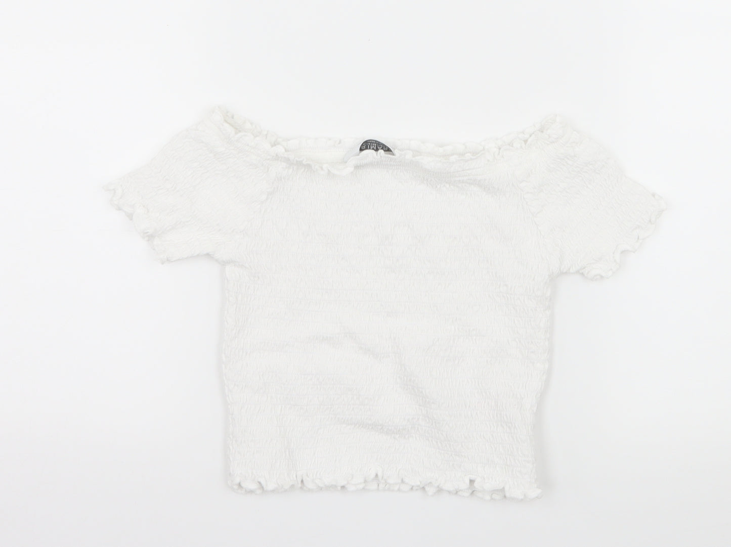 Primark Girls White  Jersey Basic T-Shirt Size 9-10 Years