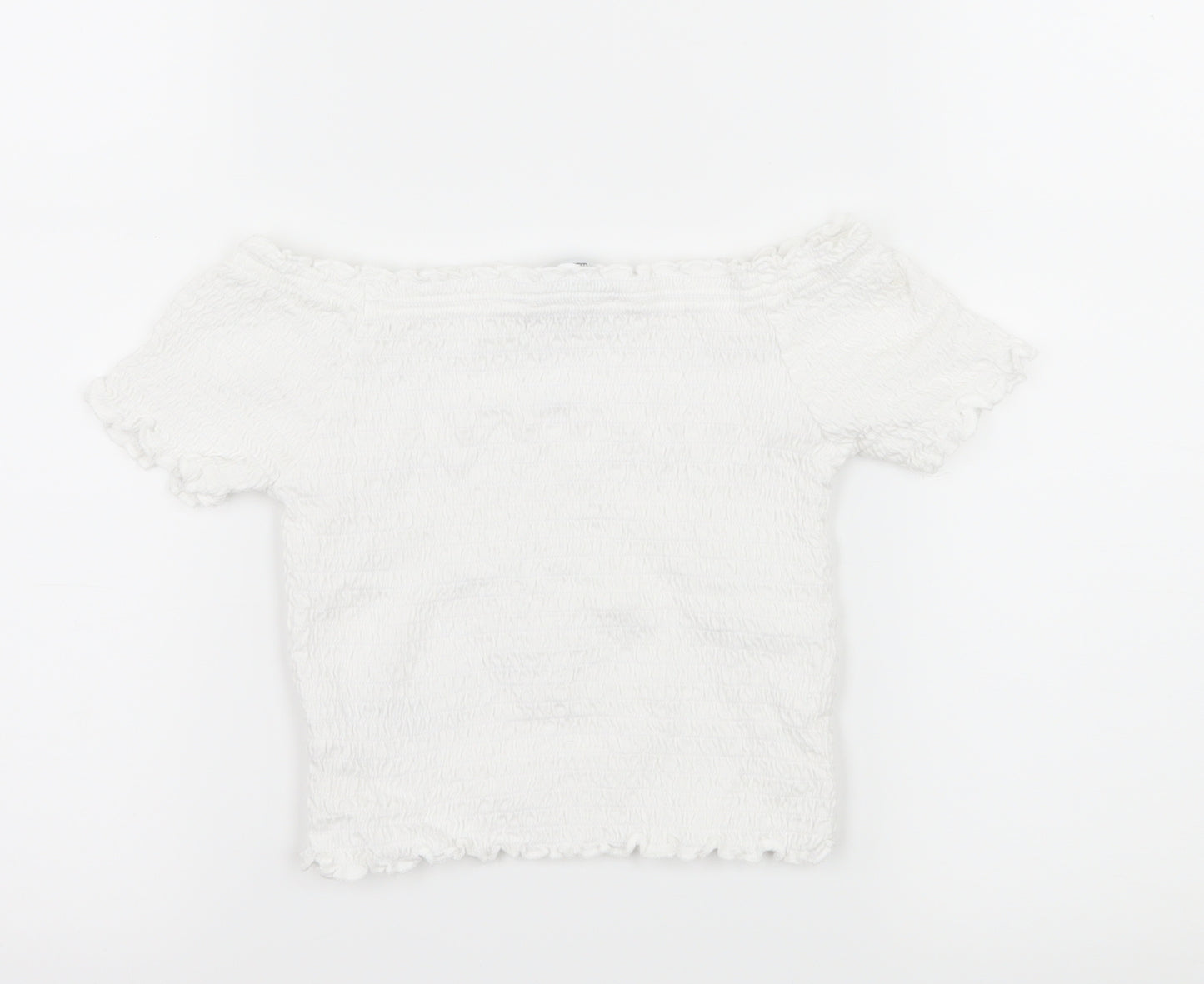 Primark Girls White  Jersey Basic T-Shirt Size 9-10 Years