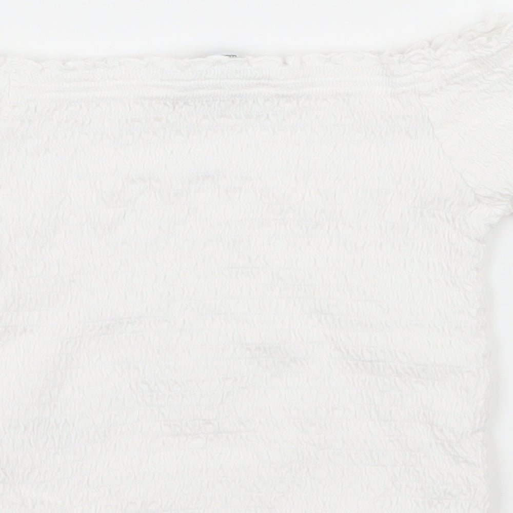 Primark Girls White  Jersey Basic T-Shirt Size 9-10 Years