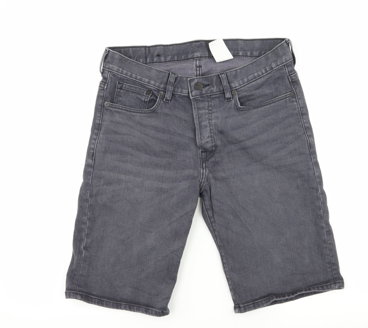 H&M Mens Grey  Denim Bermuda Shorts Size 31 in