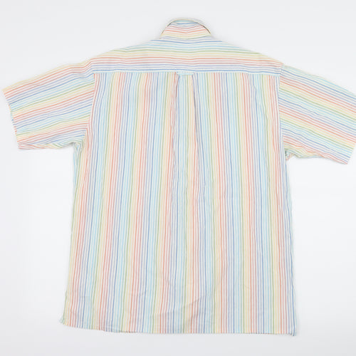 Reed Mens Multicoloured Striped   Button-Up Size M