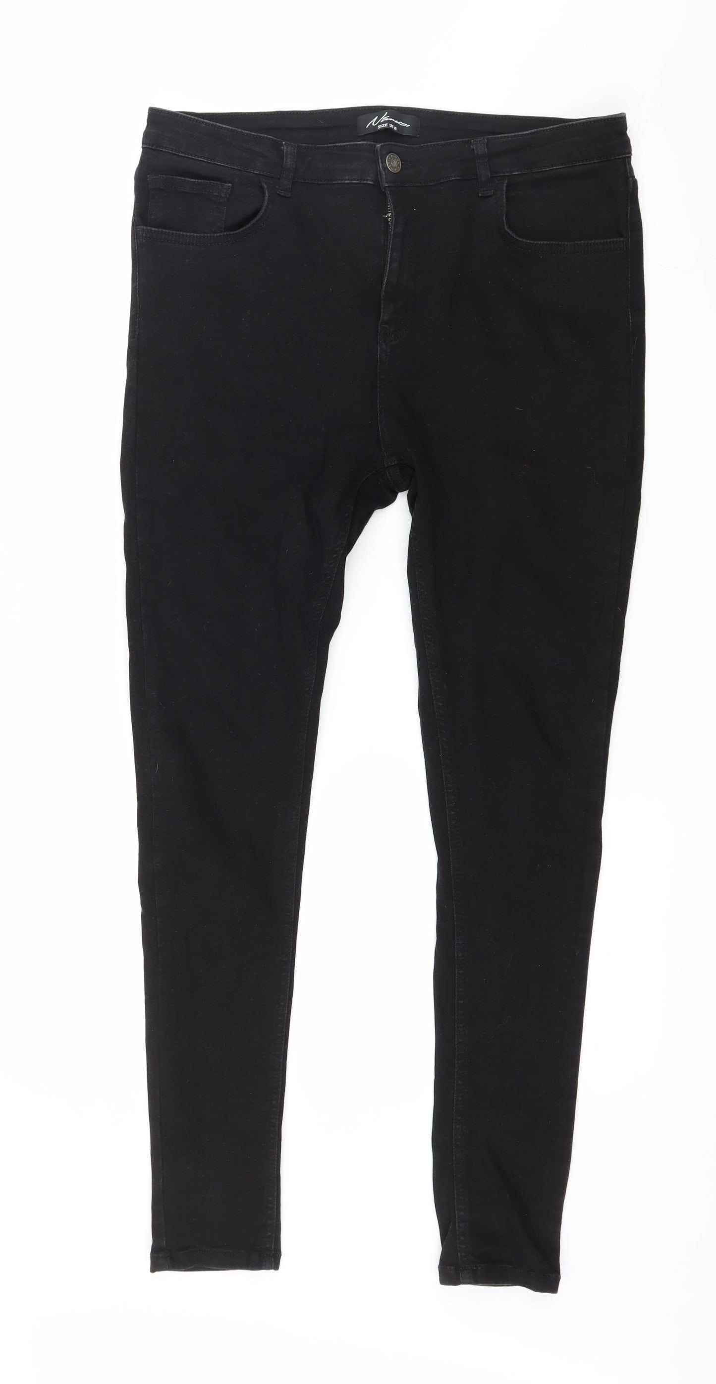 Nimes Womens Black  Denim Skinny Jeans Size 36 in L29 in