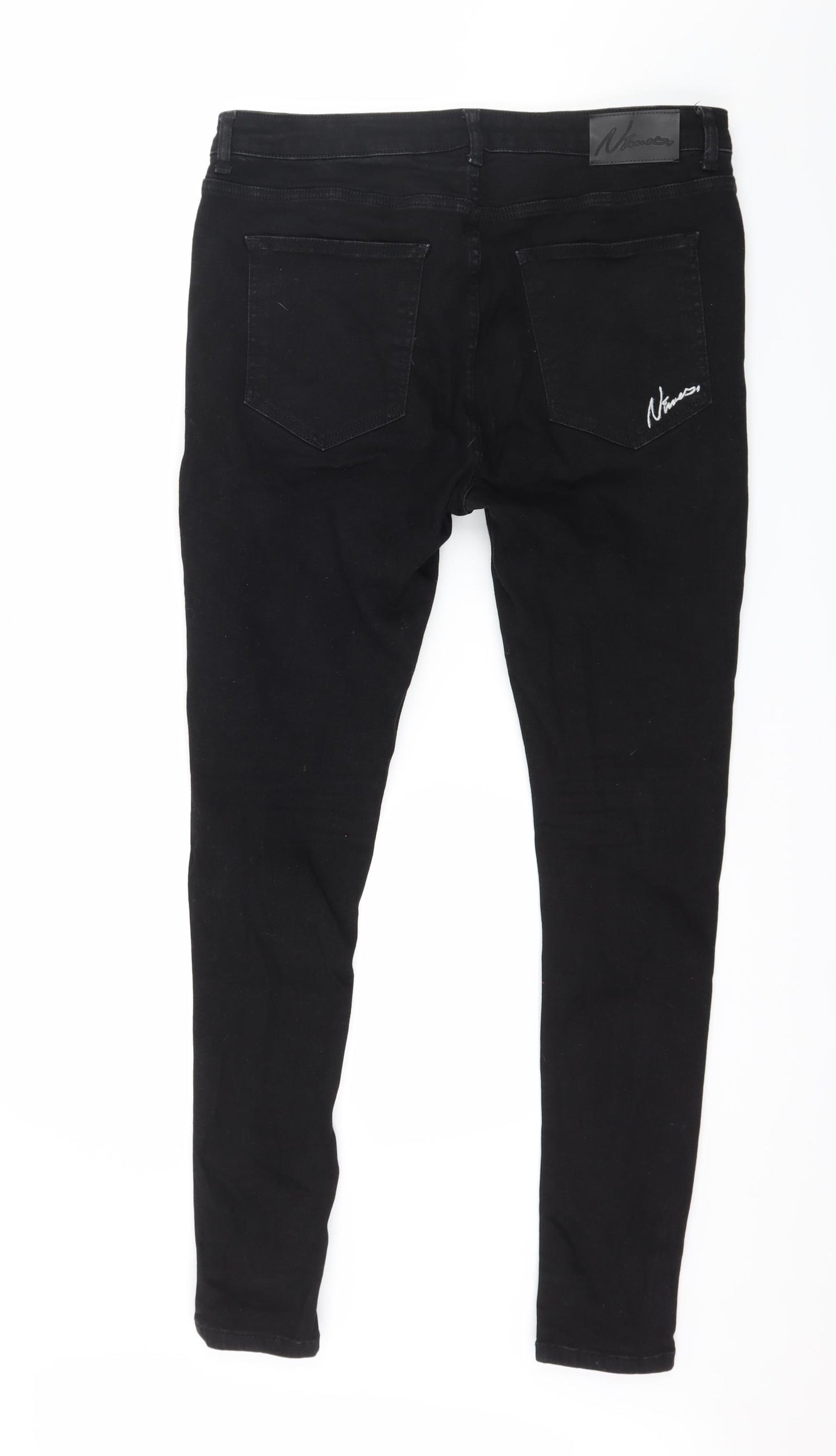 Nimes Womens Black  Denim Skinny Jeans Size 36 in L29 in