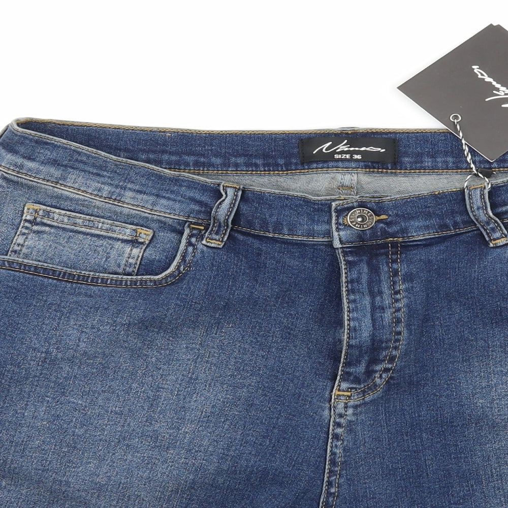 Nimes Mens Blue  Denim Bermuda Shorts Size 36 in