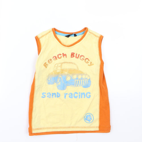 George Boys Yellow  Jersey Basic Tank Size 4-5 Years  - Beach Buggy