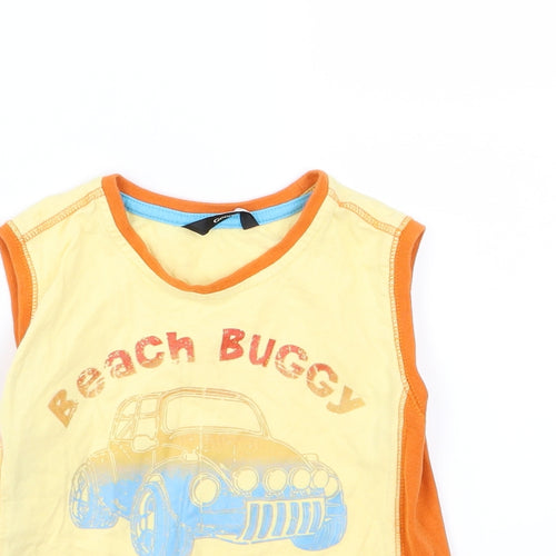 George Boys Yellow  Jersey Basic Tank Size 4-5 Years  - Beach Buggy