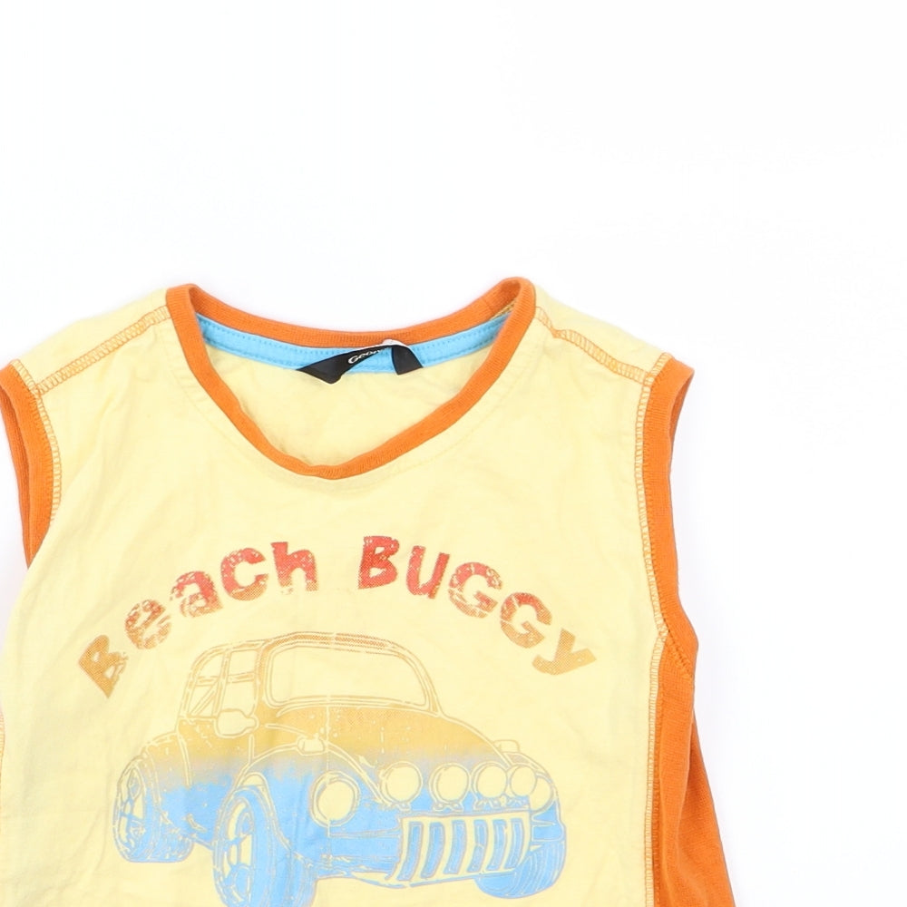 George Boys Yellow  Jersey Basic Tank Size 4-5 Years  - Beach Buggy