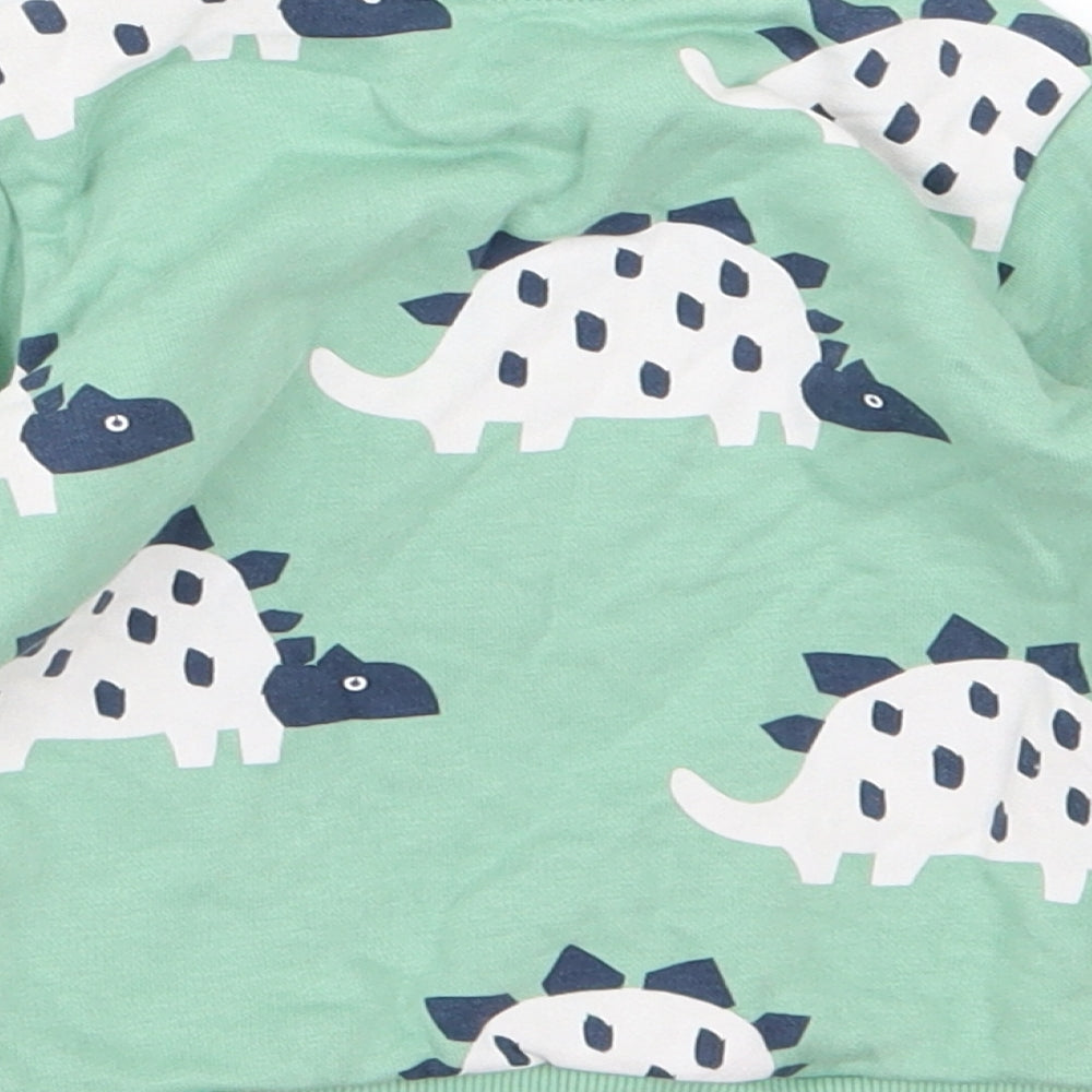 Marks and Spencer Boys Green  Jersey Basic T-Shirt Size 9-12 Months  - Dinosaur