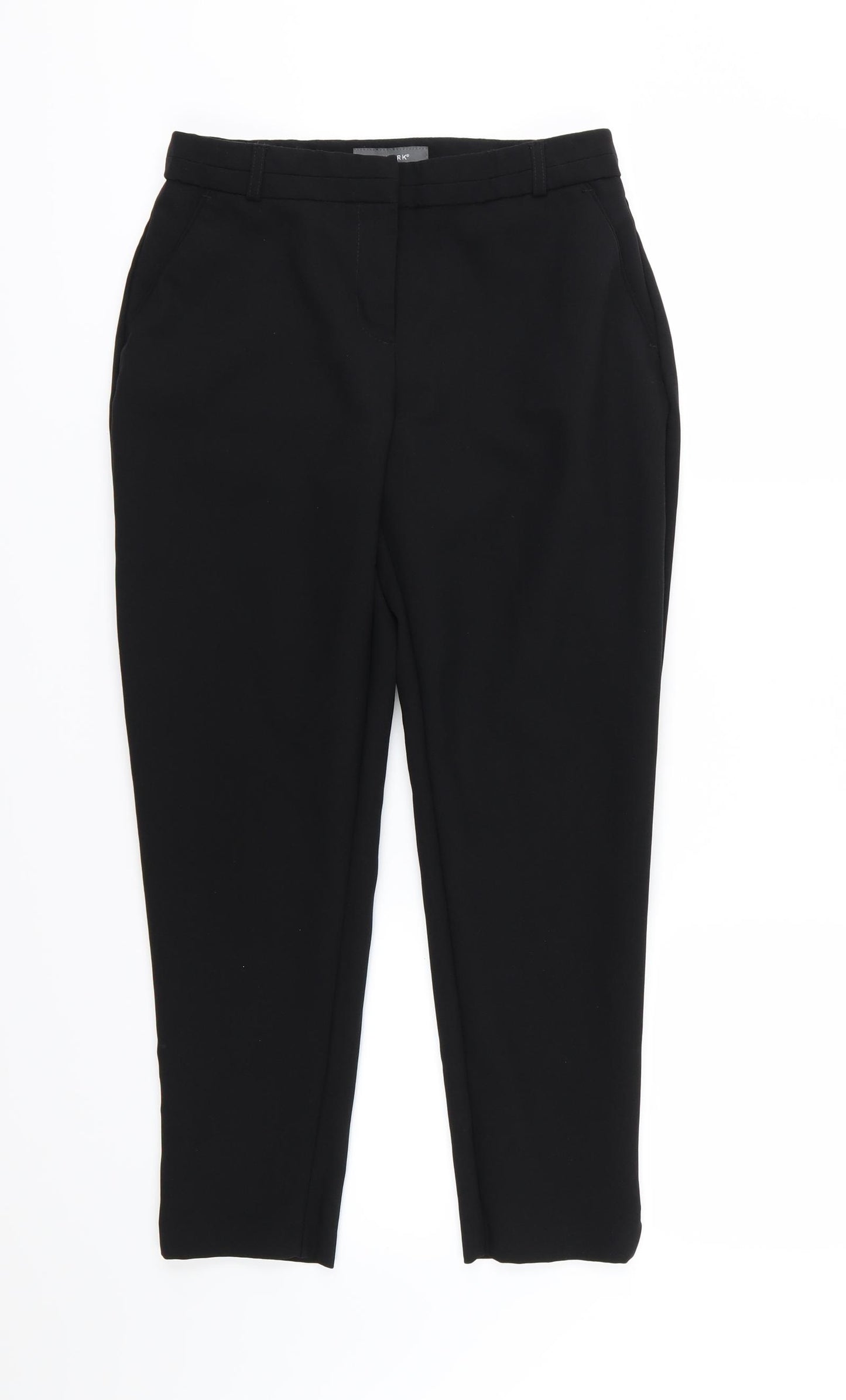Primark Womens Black  Rayon Trousers  Size 8 L26 in