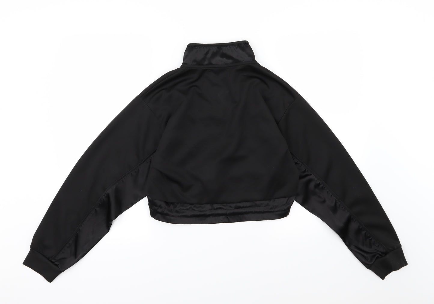 Maniere De Voir Womens Black  Jersey Pullover Sweatshirt Size 8  - Cropped