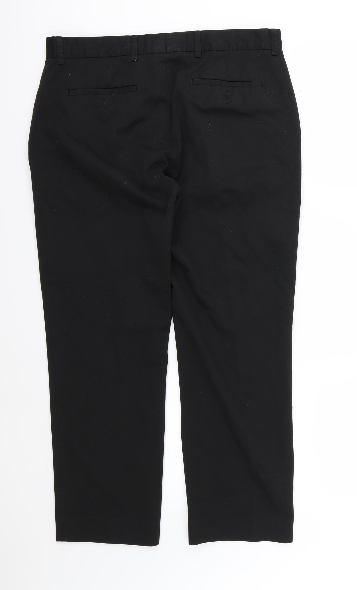 George Mens Black  Rayon Trousers  Size 36 L29 in