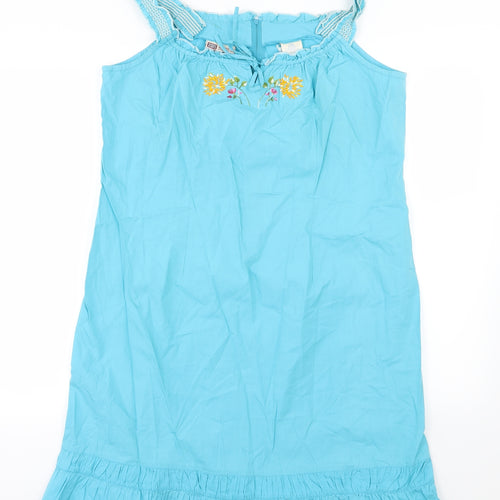 Faded Glory Womens Blue Floral  A-Line  Size XL