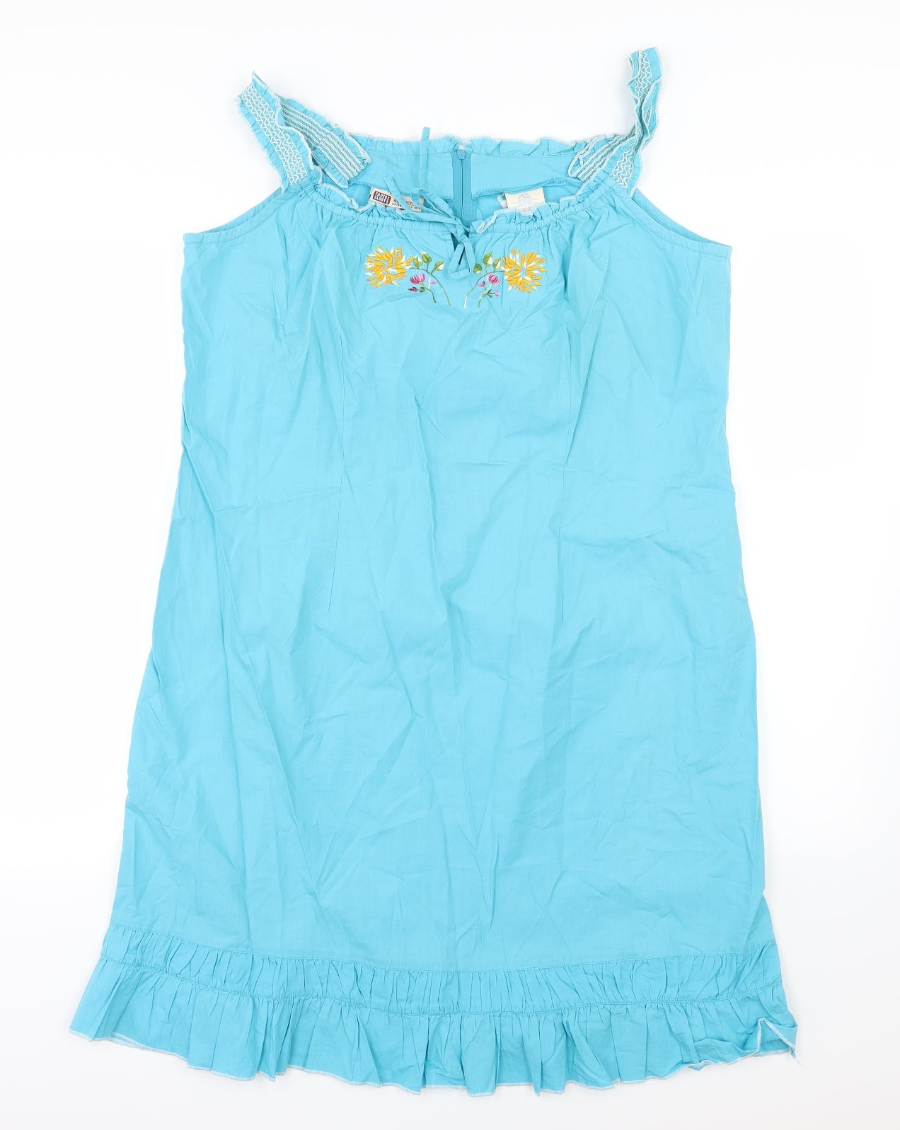 Faded Glory Womens Blue Floral  A-Line  Size XL