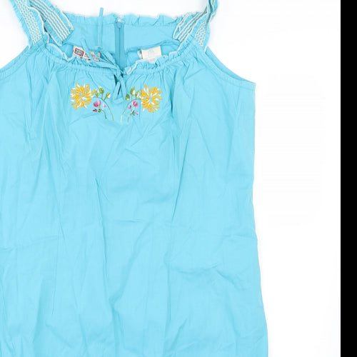 Faded Glory Womens Blue Floral  A-Line  Size XL
