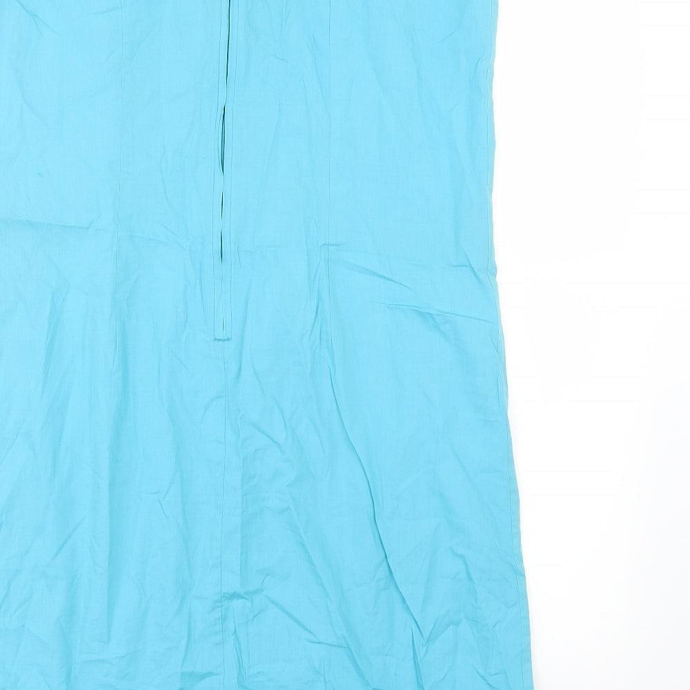 Faded Glory Womens Blue Floral  A-Line  Size XL