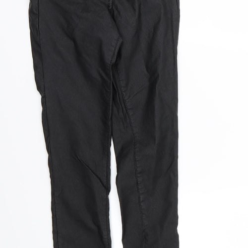 Denim & Co. Womens Black  Denim Skinny Jeans Size 8 L29 in - Leather Effect