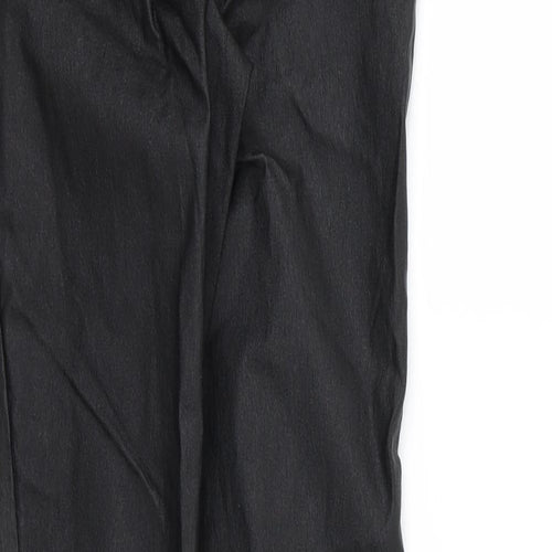 Denim & Co. Womens Black  Denim Skinny Jeans Size 8 L29 in - Leather Effect