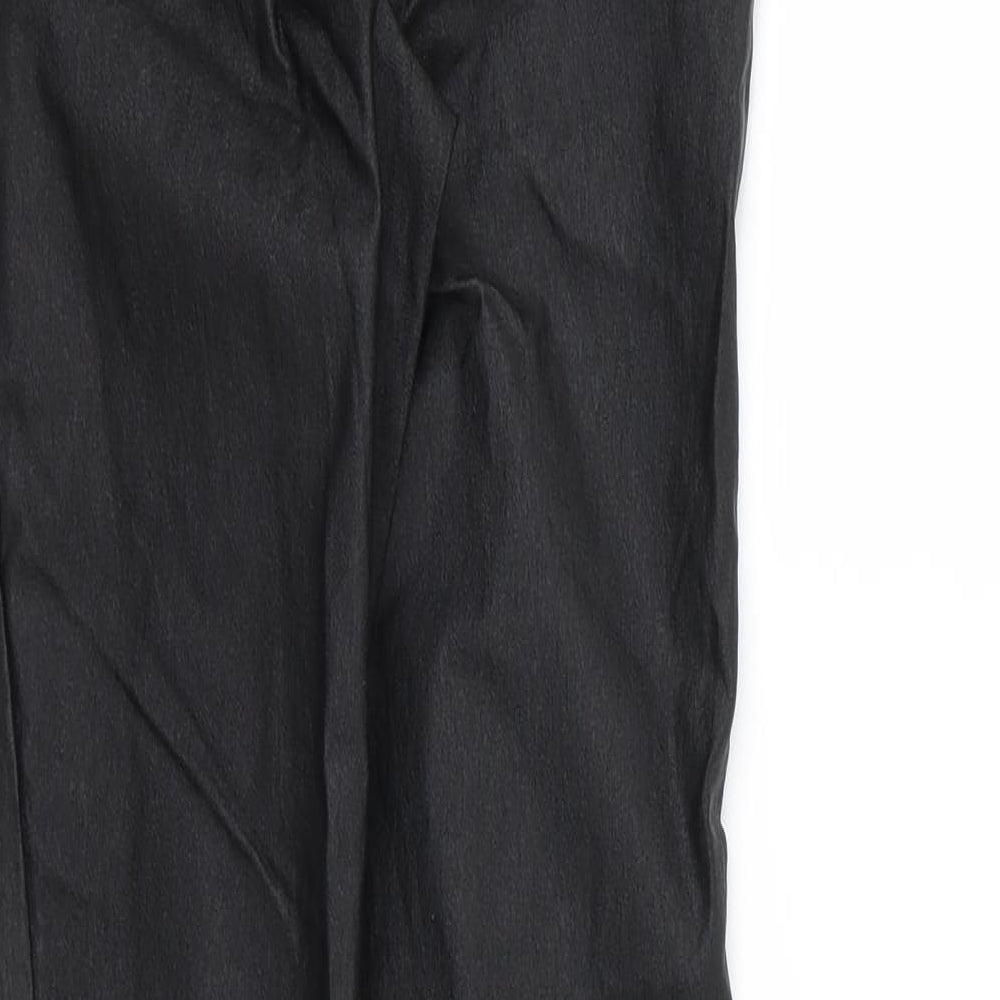 Denim & Co. Womens Black  Denim Skinny Jeans Size 8 L29 in - Leather Effect