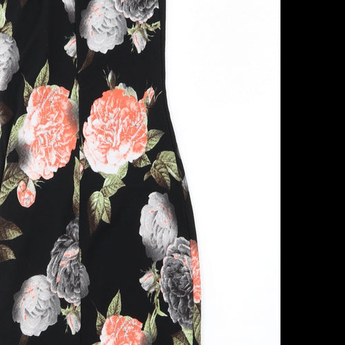 edge Womens Black Floral  Bodycon  Size 8