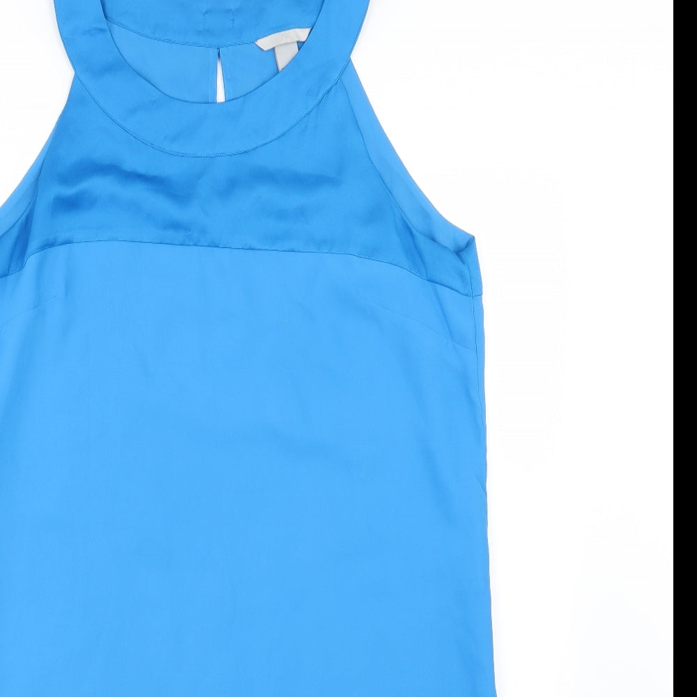 H&M Womens Blue  Chiffon Shift  Size 16