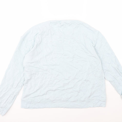 F&F Womens Blue  Jersey Pullover Sweatshirt Size 12