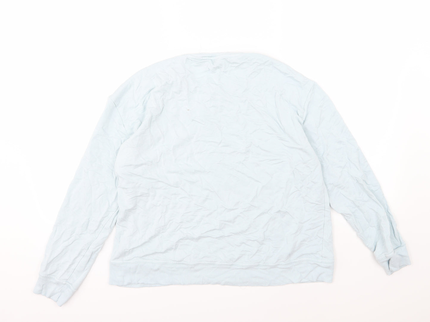 F&F Womens Blue  Jersey Pullover Sweatshirt Size 12