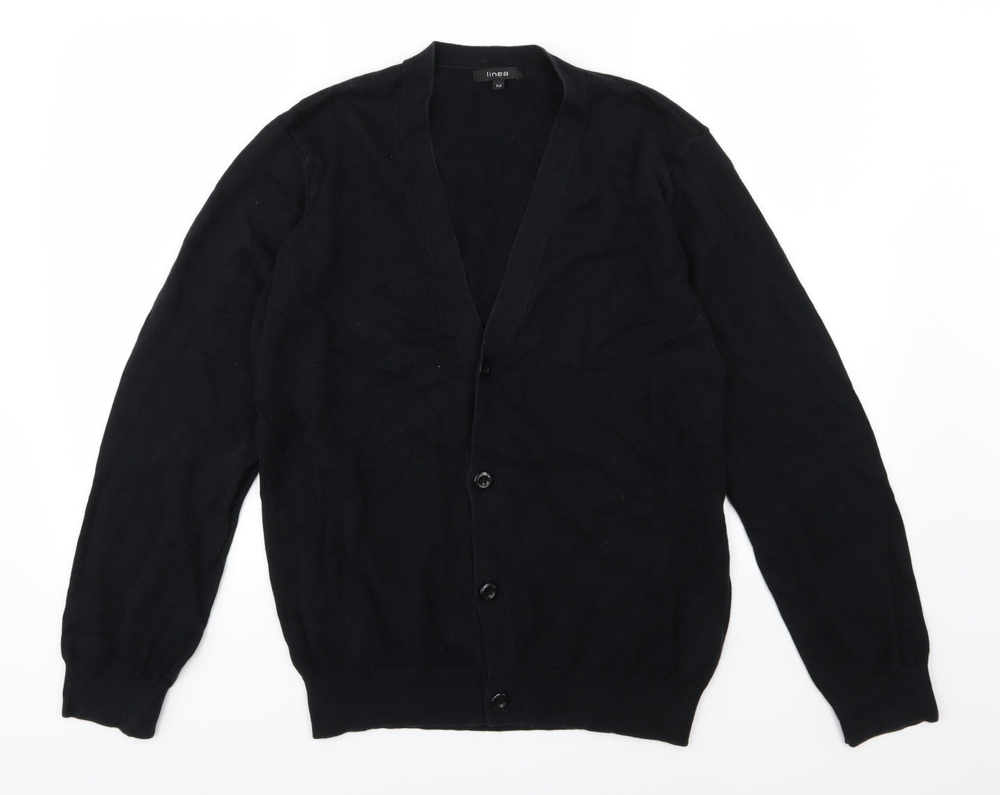 Linea Womens Black  Knit Cardigan Jumper Size M