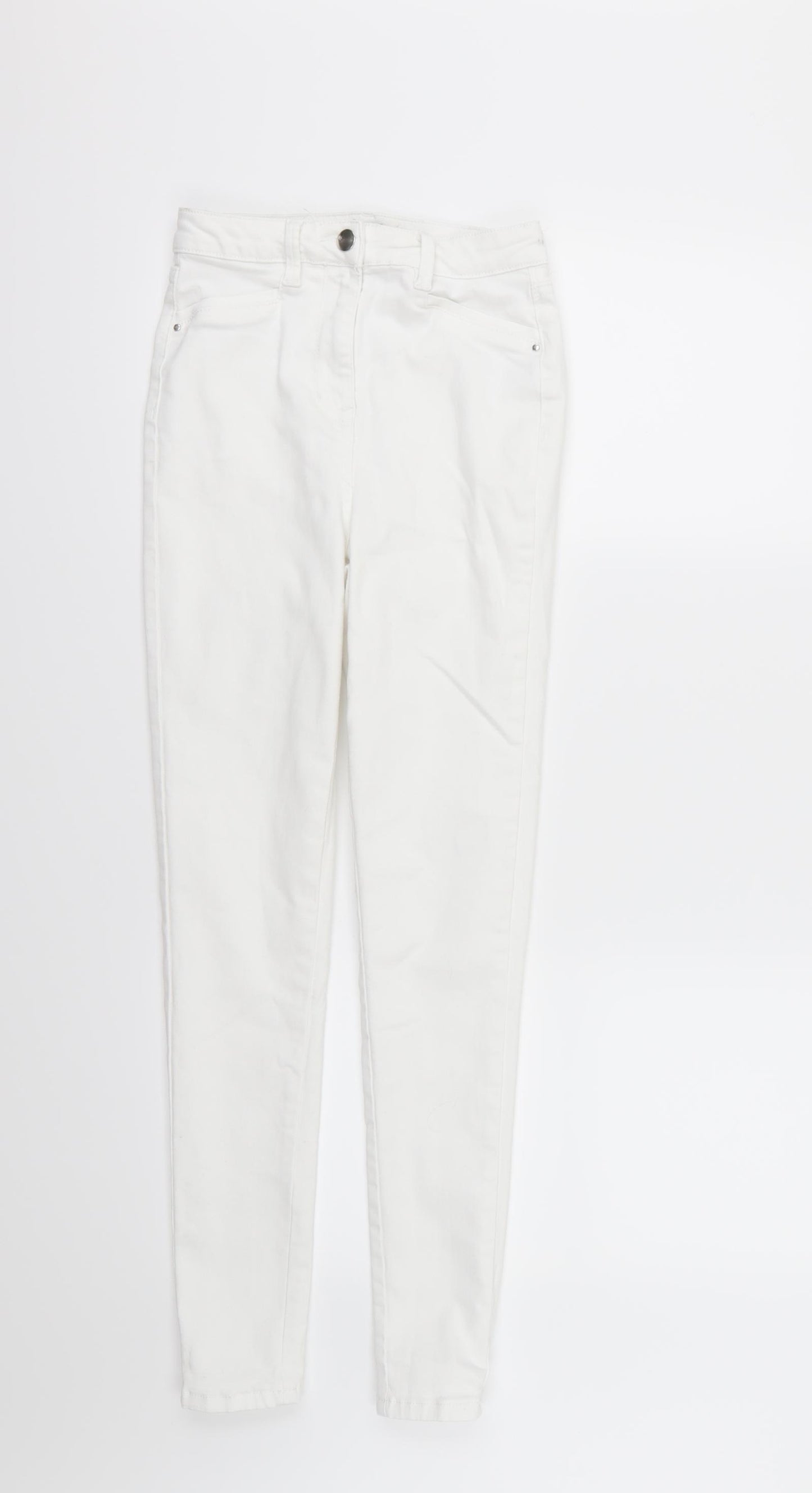 Very Womens White  Denim Skinny Jeans Size 8 L27 in