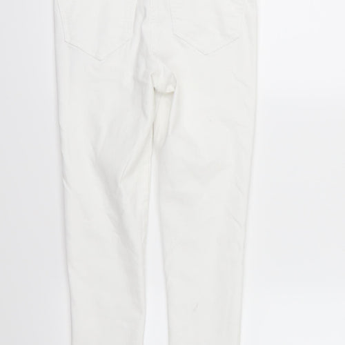 Very Womens White  Denim Skinny Jeans Size 8 L27 in