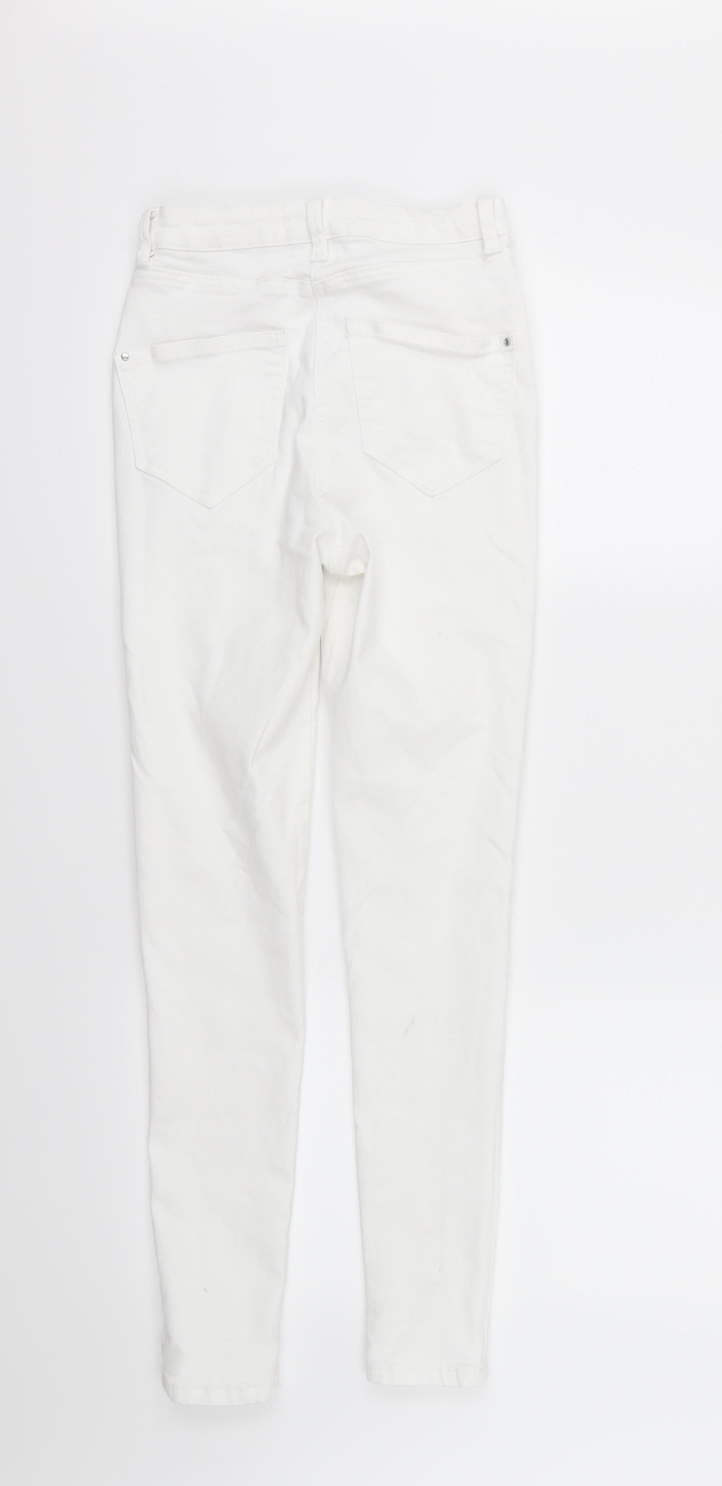Very Womens White  Denim Skinny Jeans Size 8 L27 in